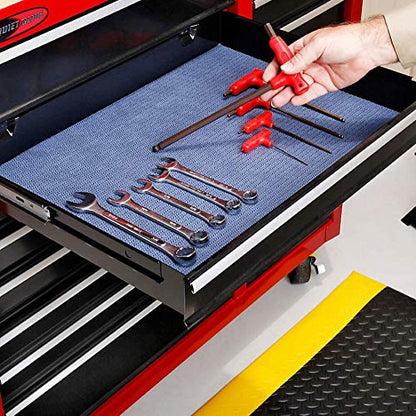 PIG Tool Box, Drawer and Shelf Liner Absorbent Mat with Adhesive Backing - 1 Roll - 50' x 16" Roll - PM50067