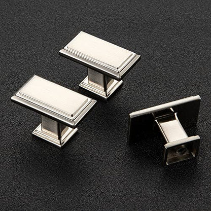 Ravinte Cabinet Knobs Rectangular Kitchen Drawer Knobs for Cabinets and Dresser (Brushed Nickel, 1 Pack) - color: Brushed Nickel