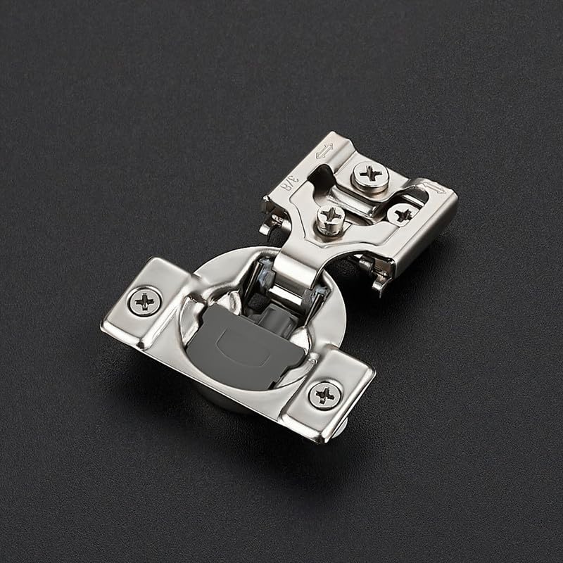 HOME EDIT 2 Pack 1 Pair 3/8 inch Overlay Soft Close Cabinet Hinges for Kitchen, Stainless Steel Three-Way Adjustable, Concealed Self-Closing Door Hinges - size: 3/8 inch Overlay