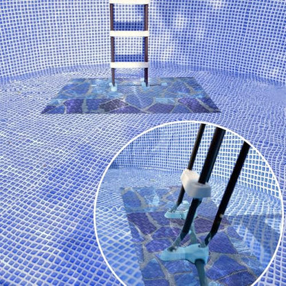 Drydiet Above Ground Ladder Mat, Swimming Protective Nonslip Step Pad with Texture, Pool Essentials Accessories for Floor Liners and Stairs, Marble Pattern(36 x 16 Inch) - size: 36 x 16 Inch