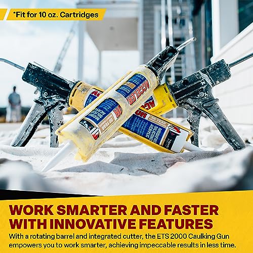 Dripless ETS2000 Ergo Composite Caulk Gun | Dripless Caulking Gun for 10 oz Cartridges or Tubes | Lightweight Body | 12:1 Thrust Ratio | Pro Painter Preferred | 2 Pack - size: Pack 2