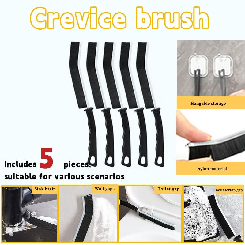 Crevice Cleaning Brush，12Pcs Multifunctional Hard Bristle Cleaning Tool with rubber gloves for Kitchen, Bathroom,Corner, Grout, Sink,toilet, Window Track, Bathtub, Vehicle, Faucets