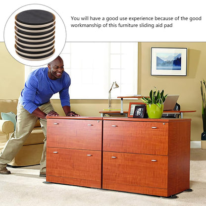 KALLORY 8Pcs Furniture Sliders Heavy Duty Sliding Aid Pads 3.50X3.50In Cabinet Moving Mat for Carpet and Hard Floors Protecting Surfaces and Easing Heavy Furniture Moving - size: 8.9x8.9cm