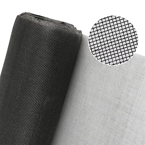 Houseables Window Screen Mesh, Screen Roll, Screening Material Roll, Window Mesh Replacement, Screening Repair for Door, Patio, Lanai, Porch, Pet, Insect, Outdoor, Fiberglass, Black, 36 Inch x 100 FT