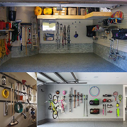 Heavy Duty Garage Storage Hooks, Wall Mounted Garden Tools Storage Hook Utility Organizer (7.9Inch x 7.5Inch) - size: 7.9inch X 7.5inch