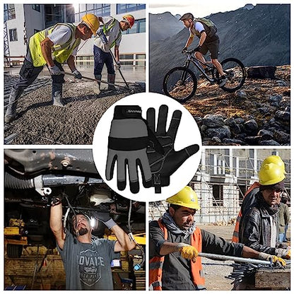 SAWANS Safety Work Gloves Gardening Working Gloves Mens Women Mechanic Construction Utility Flexible Padded Palm Protection - size: Small