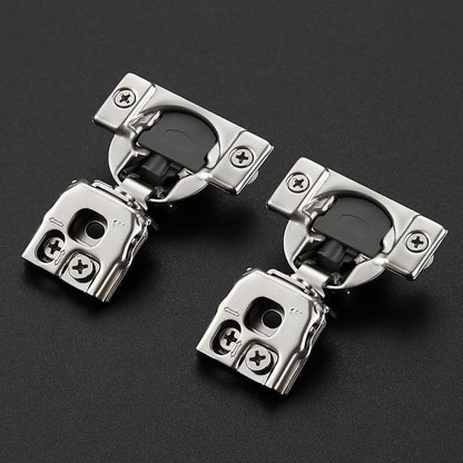 Ravinte 2 Pack 1 Pair 1 inch Overlay Soft Close Kitchen Cabinet Hinges Stainless Steel Adjustable Kitchen Hinges Satin Nickel Cabinet Hardware - size: 1 inch Overlay