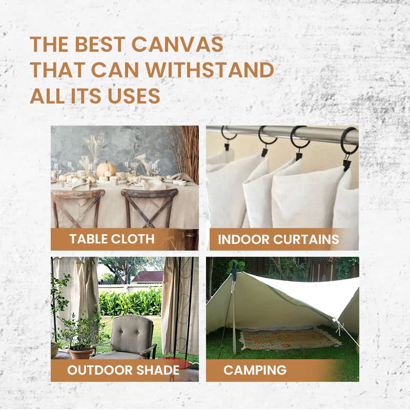 Canvas Painters Drop Cloth (Size 9 x 12 Feet - Pack of 1) - Pure Cotton Paint Drop Cloth for Painting, Curtains, Furniture & Floor Protection - All Purpose Thick Canvas tarp with Double Stitched Edges - size: 9' X 12' - Pack of 1