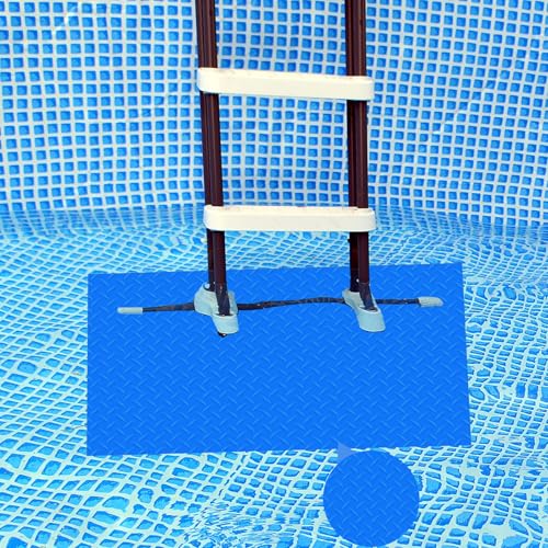 Swimming Pool Ladder Mat, Protective Non-Slip Swimming Pool Step Pad Protective Ladder Pad with Texture for Above Ground Swimming Pool Ladder Pad (16x36 inches)