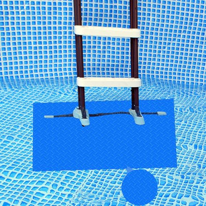 Swimming Pool Ladder Mat, Protective Non-Slip Swimming Pool Step Pad Protective Ladder Pad with Texture for Above Ground Swimming Pool Ladder Pad (16x36 inches)