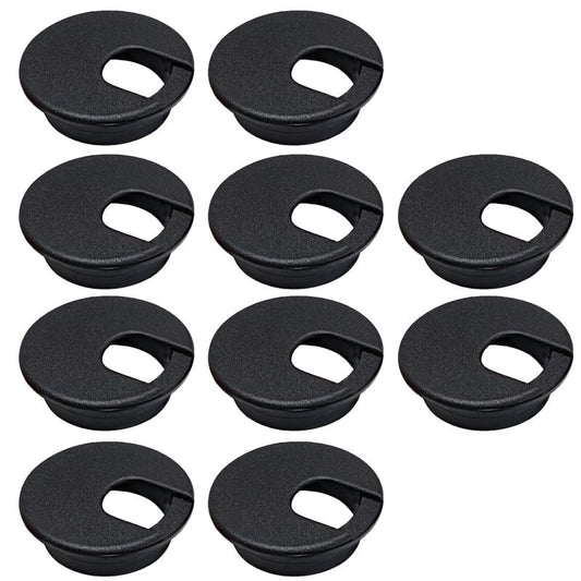 EASYEAH 10 Pcs Desk Grommet 1-1/2" / 38 mm, Desk Cord Hole Cover, Cable Grommet ABS Plastic, Desk Hole Grommet for Home & Office Pc, Detachable Cable Cord Organizer-Black - color: Black 10pcs, size: 1-1/2" / 38 mm