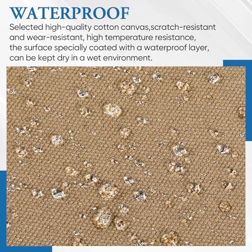 Canvas Repair Patch 5.5 x 8 Inches 6Pcs Self-Adhesive Waterproof Canvas Patch Kit for Repairing Tents,Sofas,Boat Covers,Camping Chair,Awnings,Car Seats.（Khaki） - color: Khaki, size: 5.5"×8"