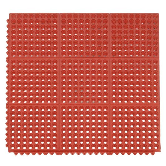 Kitchen Mat Anti Fatigue Mat, Black Standing Desk Mat, Thick Rubber Kitchen Floor Mat for Sink, Workbench, Garage, Gym, Comfort Cushion for Hard Floors,Commercial Sink Mat for Restaurant (Red) - color: Red