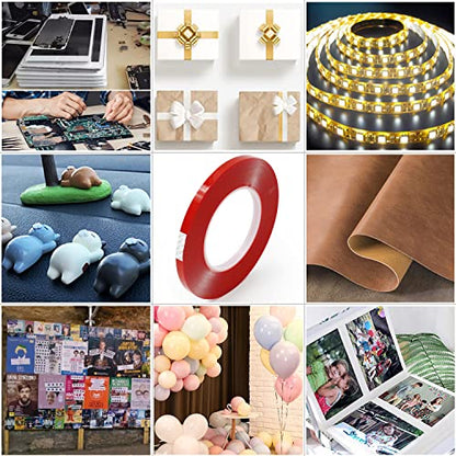 Double Sided Adhesive Tape, Clear Strong Acrylic Adhesive, 10mm x 15M x 0.5mm Thickness, Transparent Tape for Laptop Phone LCD Screen Case Repair Plastic Wood Mounting DIY - size: 10mm