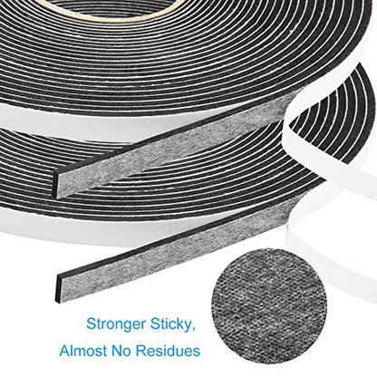Seal Foam Tape,1/4 Inch W x 1/16 Inch T Weather Stripping for Door and Window,High Density Single Sided Closed Cell Door Insulation Weather Strip,3 Rolls Total 64FT Long