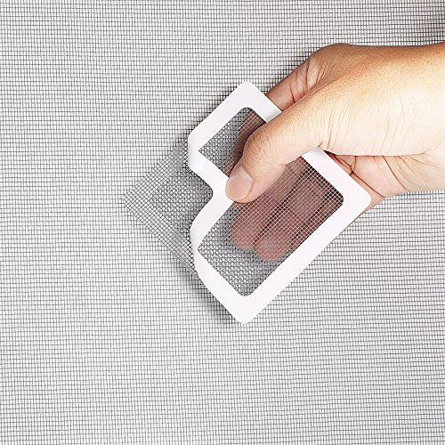 by.RHO Window and Door Screen Repair Patch kit. 25 Patches, (1⅞" x 1⅞" x 20pcs) (3½" x 3½" x 5pcs) - color: Small+medium / Gray