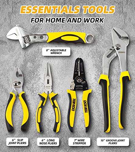 DOWELL 229PCS Tool Sets for Men, Household Hand Tool Kit, Home Repairing Tool Set for Maintenance with 14-Inch Storage Bag - size: 229 Pcs