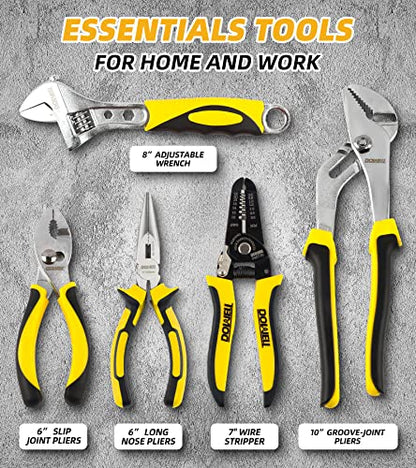 DOWELL 229PCS Tool Sets for Men, Household Hand Tool Kit, Home Repairing Tool Set for Maintenance with 14-Inch Storage Bag - size: 229 PCS