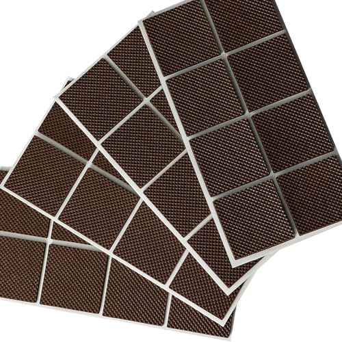 Non Slip Table Leg Pads for Hardwood Tiles Floors - Noise Canceller Self-Adhesive Anti Slip Rubber Furniture Stoppers to Prevent Sliding - Square 32 PCS 1-1/2” (40mm) - size: Square 1-1/2" (32PCS)