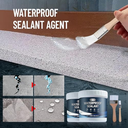 Invisible Waterproof Agent, 2 * 10oz Transparent Invisible Sealant Set, Transparent Coating Agent, Anti-Leakage Sealant, Indoor Outdoor Repairing Leak Waterproof Adhesive
