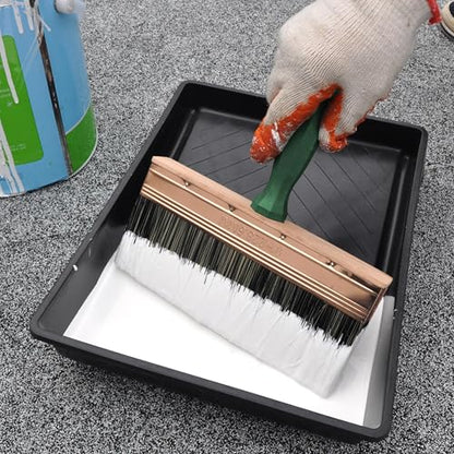 Deck Stain Brush, 9 Inch Deck Paint Brush with Threaded Handle for Extension Pole, Wide Large Brushes for Staining Wood, Fence, Walls, Lime Wash Paint Brush - color: 9 Inch