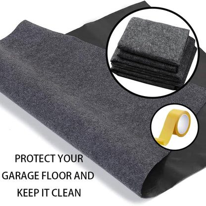 36X60 Iches Garage Mats Absorb Liquids Oil Drip Pan for Under Car Waterproof Rubber Backing Layer Oil Spill Mat Protects Floor from Spills Drips Splashes Stains Garage Floor Mat (36x60 in) - size: 3' x 5' (Rectangular)