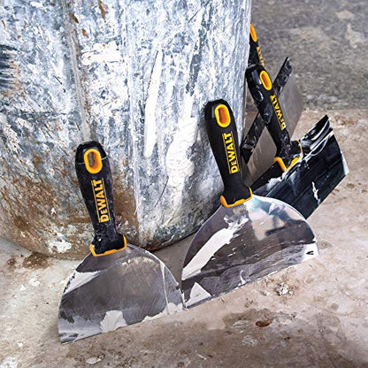 DEWALT DELUXE Carbon Steel Putty Knife Set | 4/5/6/8/10-Inch + 3-Inch Included for FREE | Soft Grip Handles | DXTT-3-149