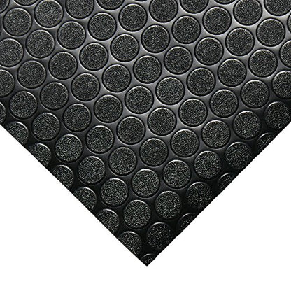 Rubber-Cal Coin-Grip Flooring and Rolling Mat - color: Dark Grey, size: 2mm x 4 x 9-Feet
