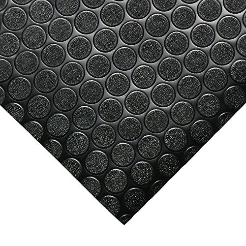 Rubber-Cal Coin-Grip Flooring and Rolling Mat - color: Brown, size: 2mm x 4 x 9-Feet