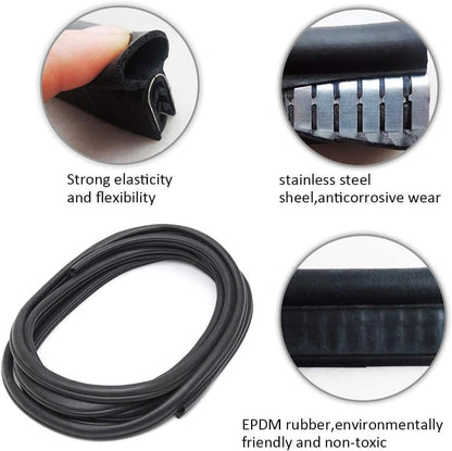 Automotive Door Rubber Seal Strip Trim Seal with Side Bulb for Cars,Trucks, Boats, RVs and Home Applications, Car Door Weather Striping (40Ft) - size: 40Ft