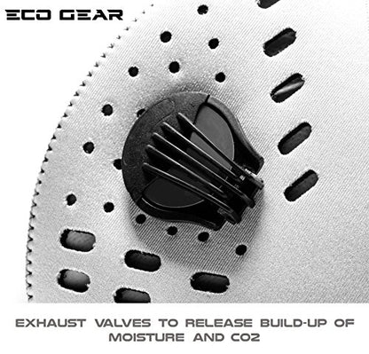ECO-GEAR Anti Pollution Face Mask with Military Grade Protection | Anti Smoke, Exhaust Gas, Dust & Pollen - color: Off White-medium
