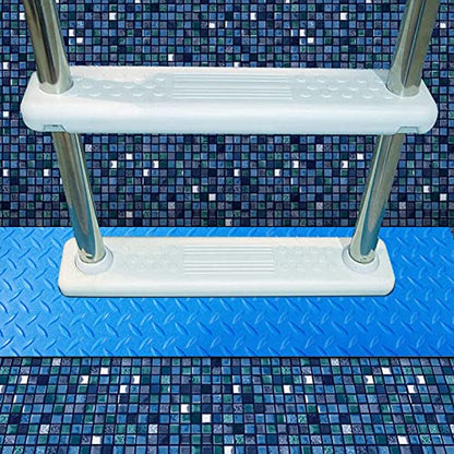 16x36 inches Swimming Pool Ladder Mat Protective Swimming Pool Step Pad for Above Ground Swimming Pool Ladder Pad Vinyl Non-Slip Pool Liner - size: 16x36 inches