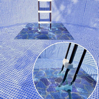 Drydiet Above Ground Ladder Mat, Swimming Protective Nonslip Step Pad with Texture, Pool Essentials Accessories for Floor Liners and Stairs, Marble Pattern (36 x 36 Inch) - size: 36 x 36 Inch