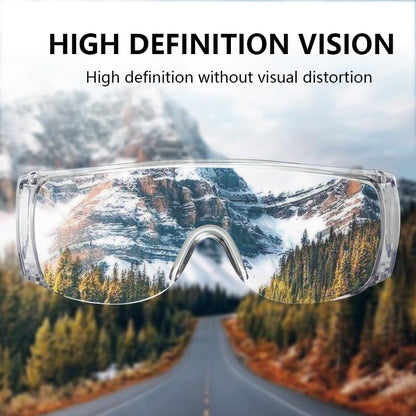 JING LEI Safety Glasses Anti Fog Goggles Vented Sides Shields Transparent PC Frame Spectacles for Lab Medical and Daily Use - color: Clear Lens