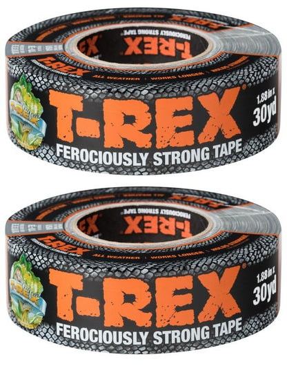 T-Rex Tape Heavy Duty Duct Tape with UV Resistant & Waterproof Backing for Ferociously Strong Repairs, 1.88" x 30 yd, Gunmetal Gray, 2 Rolls - color: Gunmetal Gray, size: 2-Rolls, 30 Yds x 1.88"