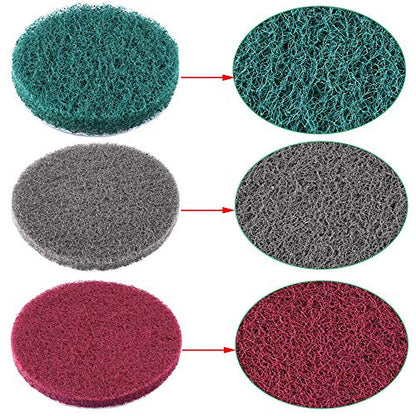 Power Scrubber Pads Drill Attachment, GOH DODD 26 Pieces 4 Inch Headlight Restoration Kit Drill Brush Scouring Cleaning Pads for Kitchen, Bathroom, Grout, Carpet, Shower, Tub, Grill,Tile, Sanding - size: 4 Inch 26 Pieces