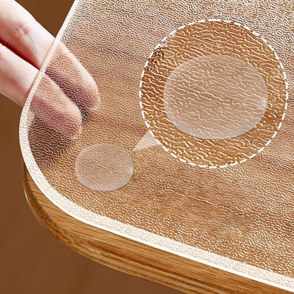20 PCS Glass Table Top Anti Slip Pads, 0.8" Non-Adhesive Clear Rubber Bumpers Round Table Protector Grippers to Keep Furniture Cabinet Door from Sliding