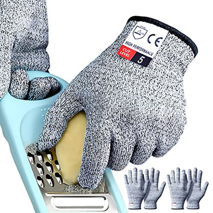 Cutting Gloves, 2 Pairs Cut Resistant Gloves, Cut Proof Gloves Kitchen, Cutting Gloves for Chef, Cut Gloves, Grey - size: Small, style: Original