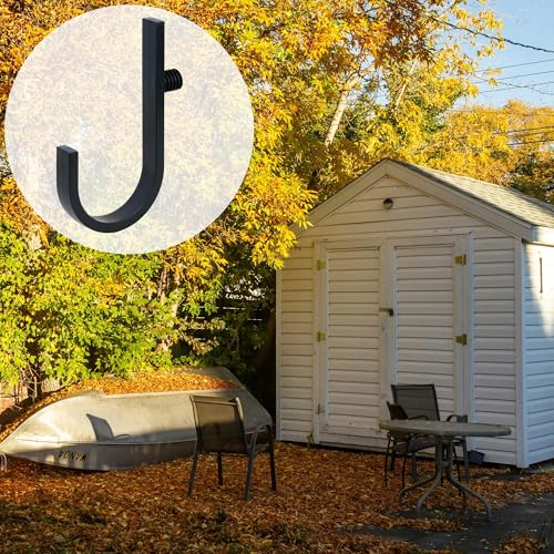 4 Pcs J-Shape Hooks Compatible with for Suncast Shed Accessories Organizing Tools Ladders Ropes