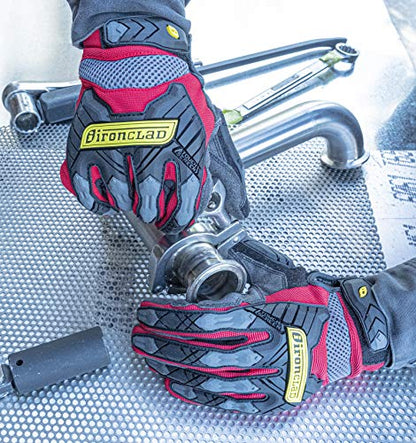 Ironclad Command Impact 360 Cut A6 Work Gloves; Touch Screen Gloves Conductive Palm & Fingers, Impact Protection, Machine Washable, Sized S, M, L, XL, XXL (1 Pair), Red (IEX-MIGR5-06-XXL) - size: 2X-Large (Pack of 1)
