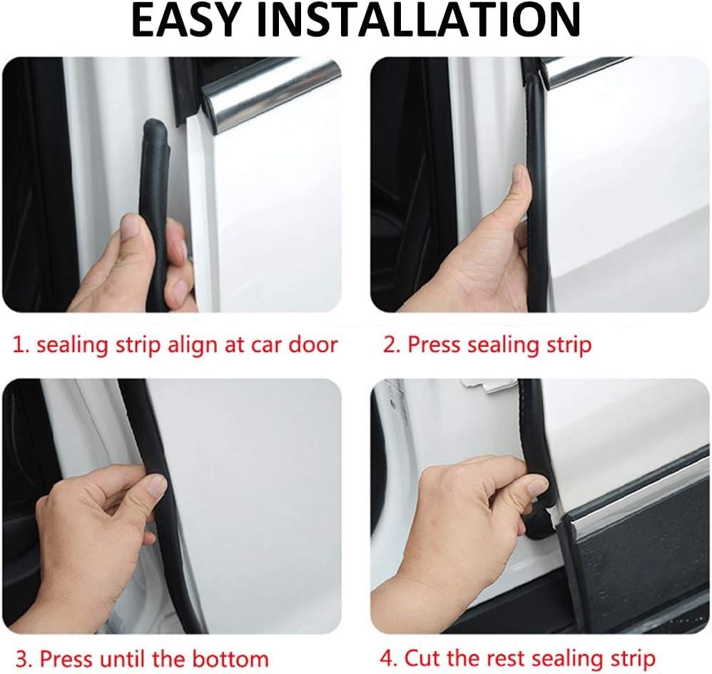 Automotive Door Rubber Seal Strip Trim Seal with Side Bulb for Cars,Trucks, Boats, RVs and Home Applications, Car Door Weather Striping (40Ft) - size: 40Ft