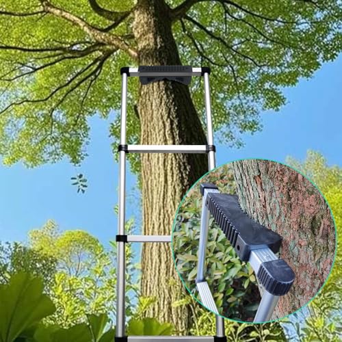 Rubber Steep Ladder Stabilizer,Anti-Slip Ladder Accessory,with Strap and Screws Ladder Poles Non-Slip Mat for Telescopic Ladder, Single Straight Ladder, Engineering Ladder, Enhance Stability